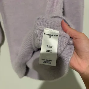 Miami Francesca’s Rosemary Mock Neck Fuzzy Sweater Mini Dress Soft Lilac‎ medium thumbnail 7