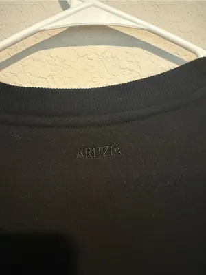 Aritzia Black Cropped Pullover Sweatshirt thumbnail 2