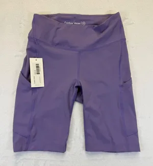 Outdoor Voices Zoom 8"‎ Biker Shorts Maypop Purple High Rise Pockets XS NEW READ thumbnail 1