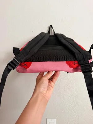 Vans Viva La Bonita Bonita pink rose old English backpack thumbnail 4
