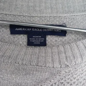 American Eagle Light Gray Cozy Minimalist Pullover Sweater thumbnail 7