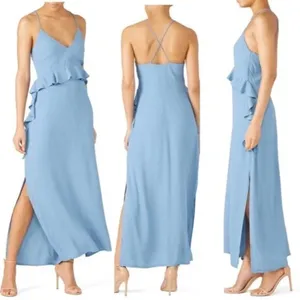 Elliatt rapture ruffle dress blue size small‎ criss cross back midi thumbnail 7
