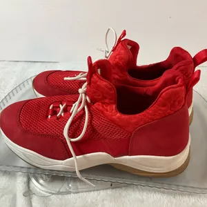 Gianni Bini Rizwell Lace-Up Red Sneakers women’s 8.5 leopard print‎ casual shoe thumbnail 11