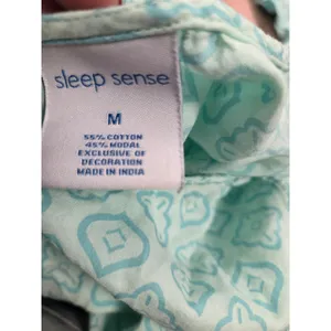 Sleep Sense Light Aqua Pajamas Lounge Set Shirt Crop Pants Size M/L thumbnail 4