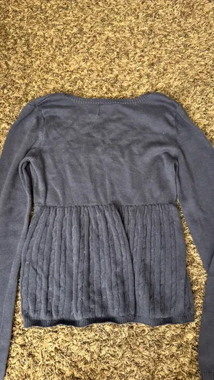 Hollister Babydoll Top Long Sleeve Blue thumbnail 7