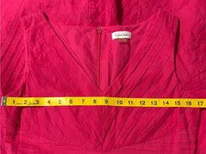 Calvin Klein Fuchsia Fit-and-Flare Dress thumbnail 4