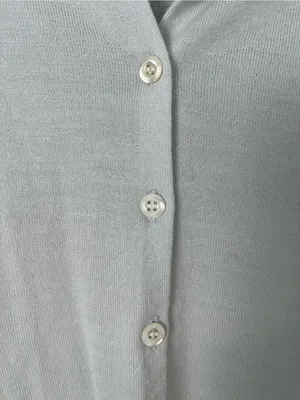 J. Crew Women's Lightweight Baby Blue 100% Merino Wool Button-Up Cardigan thumbnail 2