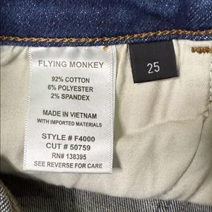 Flying Monkey Dark Blue Distressed Skinny Jeans thumbnail 10