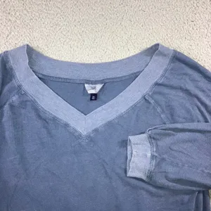 Universal Threads Relaxed V Neck Sweatshirt Women XXL Blue‎ Raglan L/S Comfy Layering Minimalist thumbnail 2
