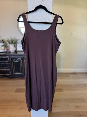 A New Day Women's Ribbed Button-Front Midi Tank Dress thumbnail 5