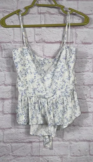 Mi Ami Large Floral Peplum Top thumbnail 1