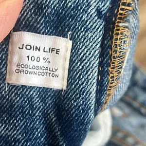 Zara blue straight denim jeans thumbnail 10