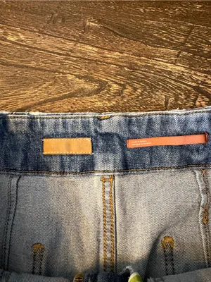 Anthropologie Pilcro Wide Leg Jeans Women 31 Blue Patch Pocket Skipper thumbnail 5