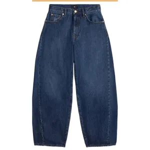 7 For All Mankind Womens High Waisted Barrel Leg Jeans Blue Denim Size 28 NWT thumbnail 3