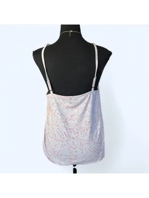 Vintage Y2K Coastal Fairycore Hurley Tank Top Pink Tropical Cami Size Medium 💗 thumbnail 3