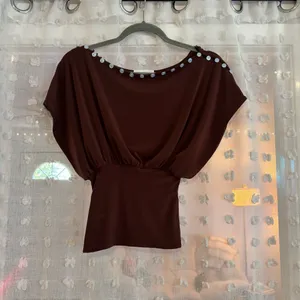 Era Me Brown Button Top Size XS thumbnail 2