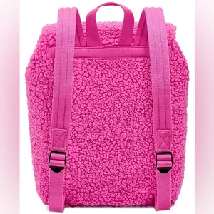 NWT UGG Inara Medium Faux-Sherpa Backpack UGGfluff Fuchsia Pink thumbnail 3