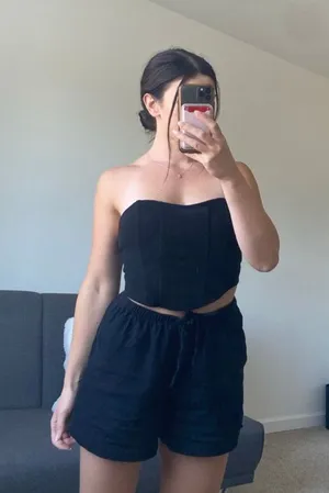 Corset top Black Size M thumbnail 1