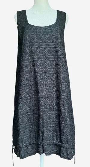 Pete & Greta Black‎ Silk Dress Sz L thumbnail 1