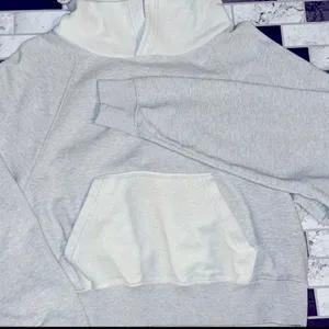 Aerie Luxe Inside Out Cropped Hoodie in Combo Grey Size S thumbnail 5