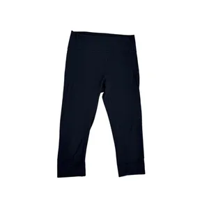 Lululemon In Movement Crop Navy Blue Athletic Leggings Everlux 19" Size 8 thumbnail 2