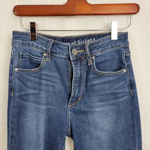 Articles of Society Womens Jeans Size 25 Blue Cropped Mid Rise Skinny Fit Button thumbnail 5