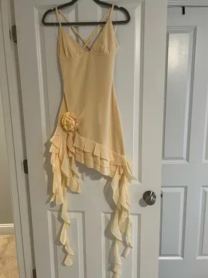 Baby boo Lilabelle Mini Dress - Lemon thumbnail 4