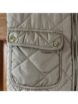 Beige Puffer Vest Sleeveless thumbnail 2