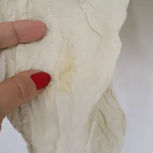 Made in Korea Cream Ruffle Collar Crinkle Texture Long Sleeve Blouse Top thumbnail 4