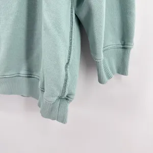 Aerie Good‎ Vibes Medium Sage Oversized Heart Graphic Pocket Sweatshirt Pullover thumbnail 3