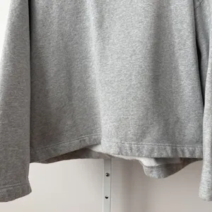Lloyd sz M Grey Mock Neck Fleece‎ Sweatshirt Boxy Pullover Preppy Lagenlook thumbnail 3
