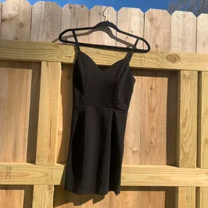 Charlotte Russe Black silver rhinestone‎ dress xs club part summer spring date hot sexy thumbnail 4