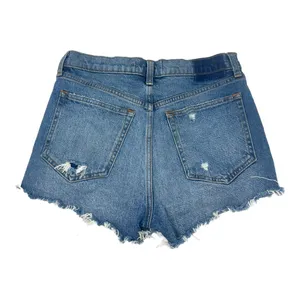 Abercrombie & Fitch High Rise Mom Shorts Distressed Denim Size 27 / 4 thumbnail 5