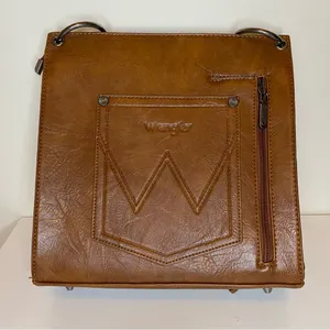 WRANGLER Floral Embossed Fringe Hobo Shoulder Bag Cowgirl PU Leather Brown thumbnail 11