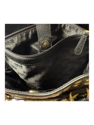 Michael KORS 𖦹 Limited Edition Grommet Large NS Satchel Handbag 𖦹 Black Leather thumbnail 13