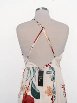 Lulus - Still The One Floral Faux Wrap Gown In‎ Cream Floral Print thumbnail 12