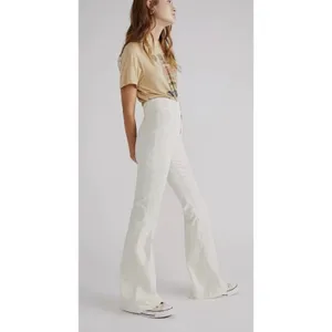 We‎ The Free White Flare Jeans High Rise Boho Stretch Size 28 thumbnail 2