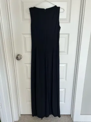 Size 6 2010s Beaded Sequined Floor Length Black Sleeveless Prom Dress thumbnail 2