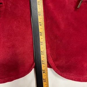 Chadwick's Jacket Red Leather Suede Full Zip Collared Moto Classic Minimalist XL thumbnail 7