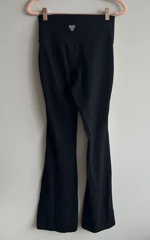 Aritzia butter black flare legging split hem thumbnail 1