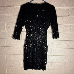 Lulus Elegant Black Sequin Dress thumbnail 2