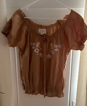 Passport Brown Blouse Size L Size L thumbnail 1