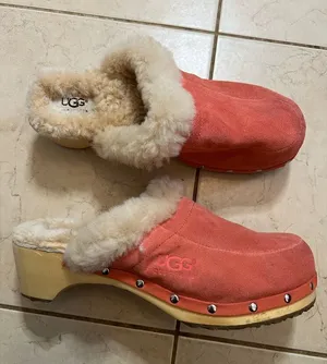 UGG Australia Coral Kalie Suede Sheepskin Lined Clog Slide Size 10 thumbnail 1