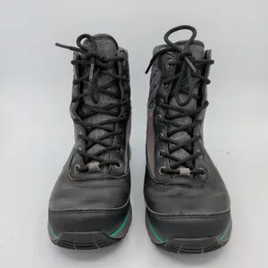 UGG Carora Waterproof Black Teal Leather Winter Boots 1005625 Womens‎ 7.5 thumbnail 3