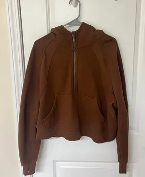 Lululemon Scuba Half-Zip Hoodie M/L Roasted Brown thumbnail 3