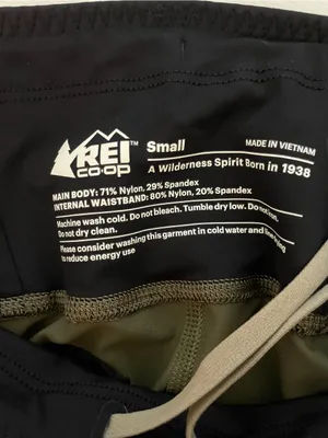 REI Co Op Olive Green Drawstring Waist Leggings With Stash Pockets Size Small thumbnail 2