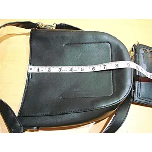 Black Vegan Leather Crossbody Bag With Cellphone Matching Separate Purse 2 In 1 thumbnail 9