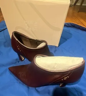 Naturalizer 27 Edit Women's Brown Leather Pointed Toe Stiletto Booties Shoes wit thumbnail 1