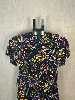 Motherhood Maternity Nursing Dress Floral Wrap Midi Dress Size Medium thumbnail 6