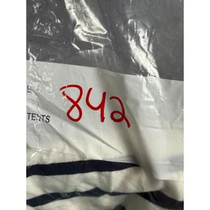 Fourth + Bay Womens Navy White Striped Short Sleeve Crewneck T-Shirt Large thumbnail 5
